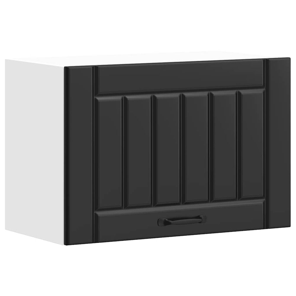 Armoire murale de cuisine lucca noir bois d'ingénierie