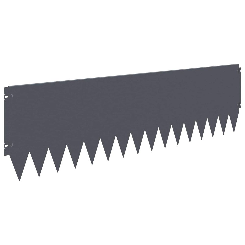 Bordure de pelouse 20 pc 103 x 30 cm acier anthracite