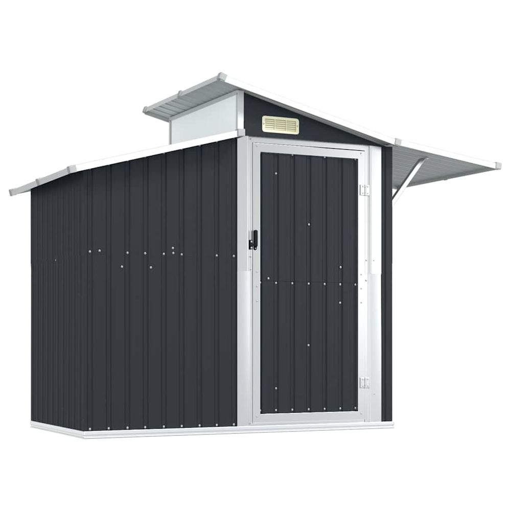 Abri de jardin anthracite 270x130x208,5 cm métal galvanisé