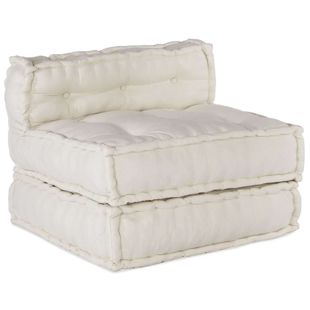 Canapé modulaire crème 70x70x54 tissu