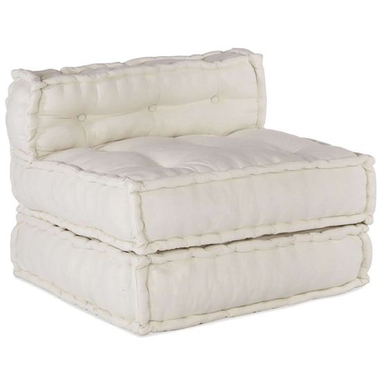 Canapé modulaire crème 70x70x54 tissu
