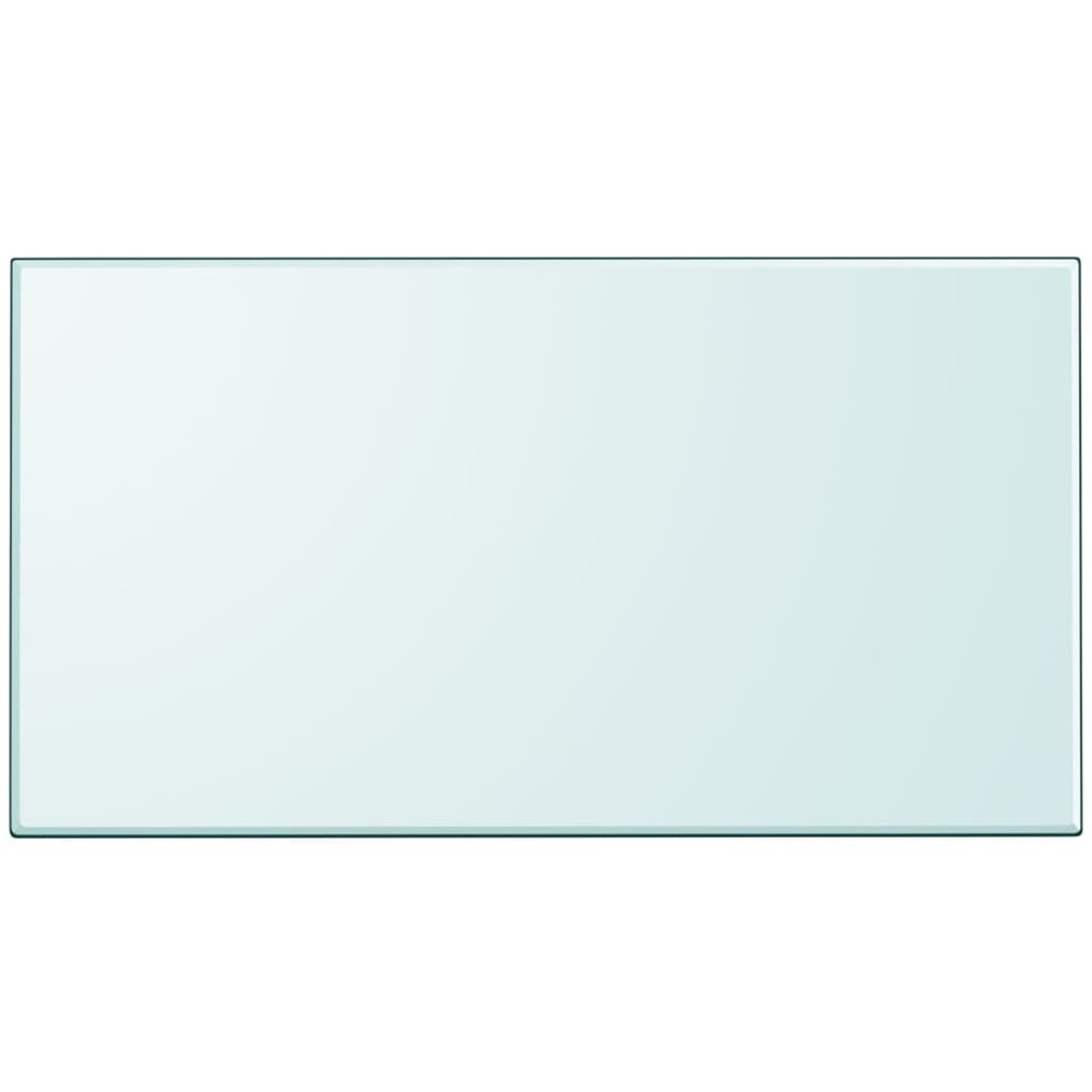 Dessus de table rectangulaire en verre trempé 1200 x 650 mm