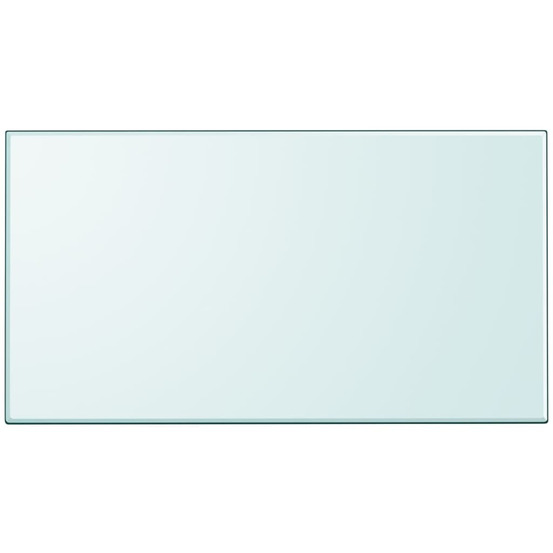 Dessus de table rectangulaire en verre trempé 1200 x 650 mm