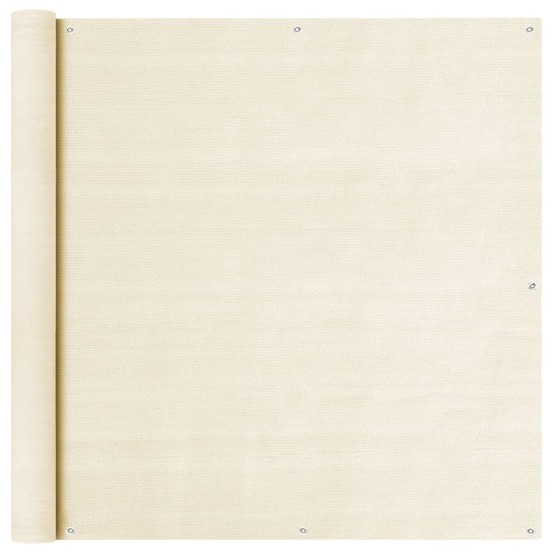 Écran de balcon brise pare vue protection confidentialité 120 x 400 cm pehd crème