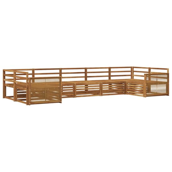 Ensemble de canapés d'extérieur 7 pc naturel