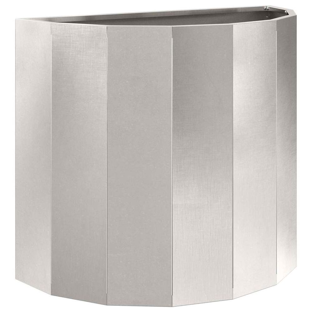 Jardinière argent 60 x 30 x 50 cm acier inoxydable