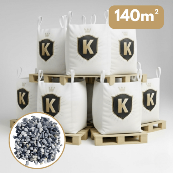 Galet gris bleu 15/25 mm – pack 7 big bag +/- 1,5t – 140 m²