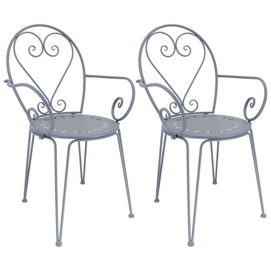 Fauteuil en fer belle époque (lot de 2)