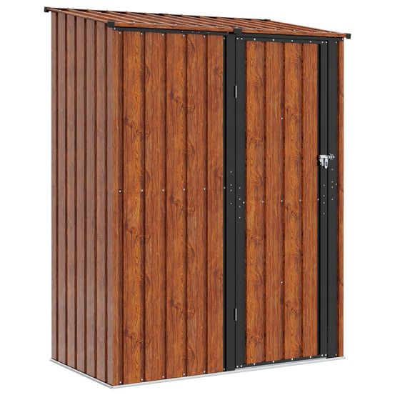 Cabanons de jardin marron 153,5 x 86 x 200 cm métал