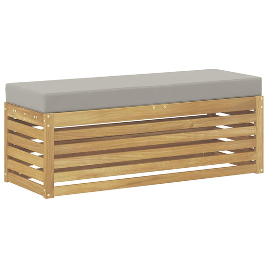 Banc de jardin blanc 115 x 43 x 45 cm bois d'acacia massif