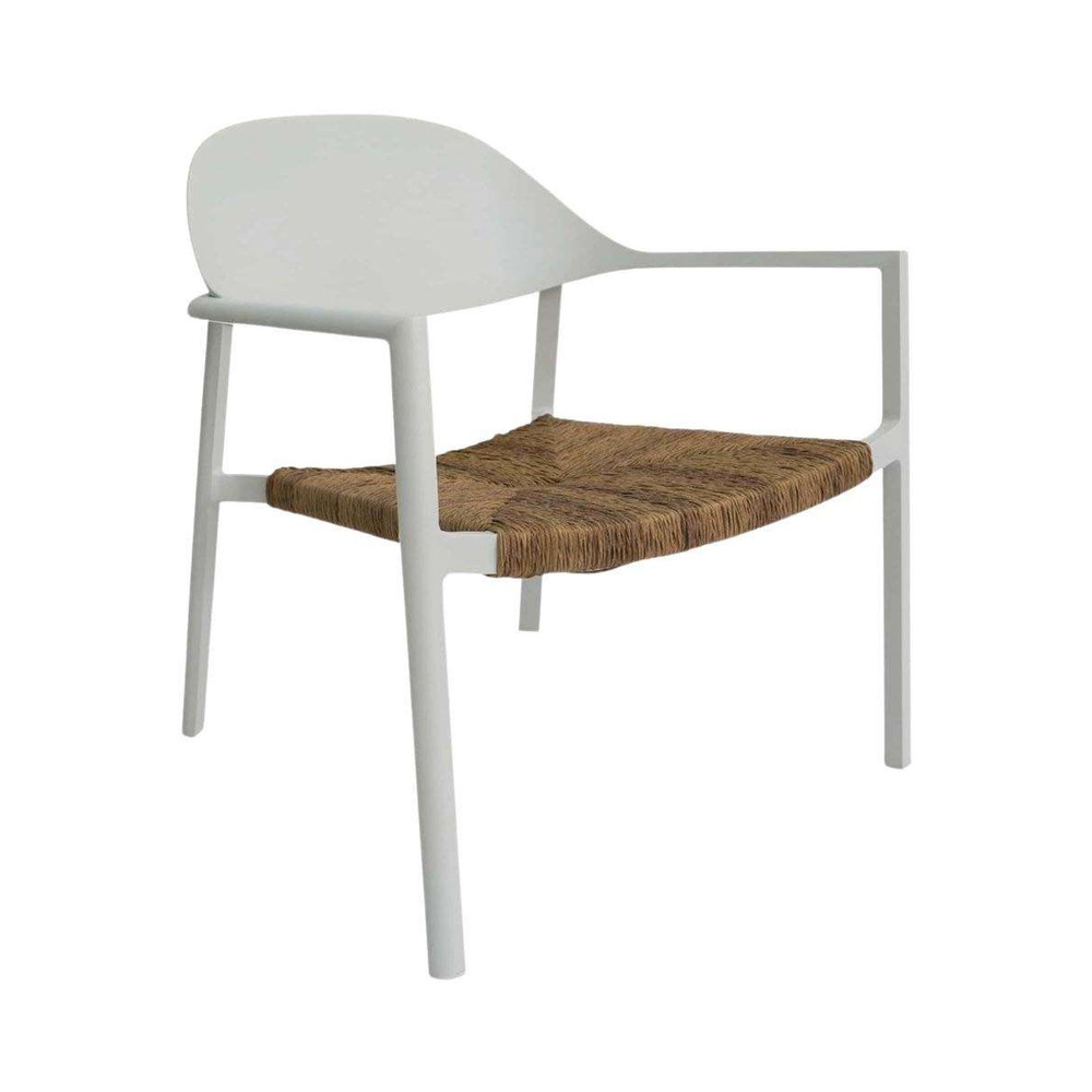 Fauteuil de jardin lounge en aluminium et résine bage