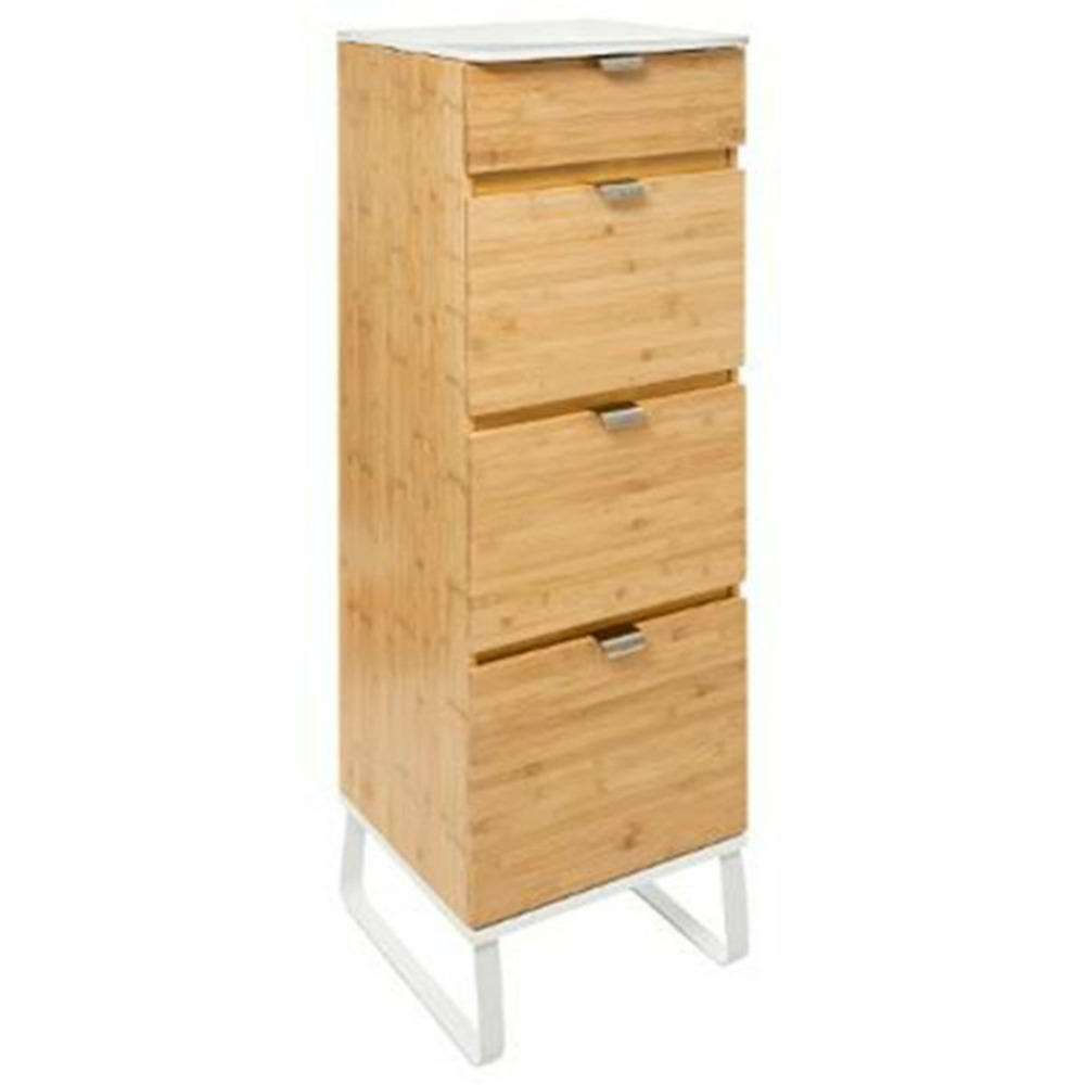 Chiffonnier 4 tiroirs bambou levia 130cm naturel