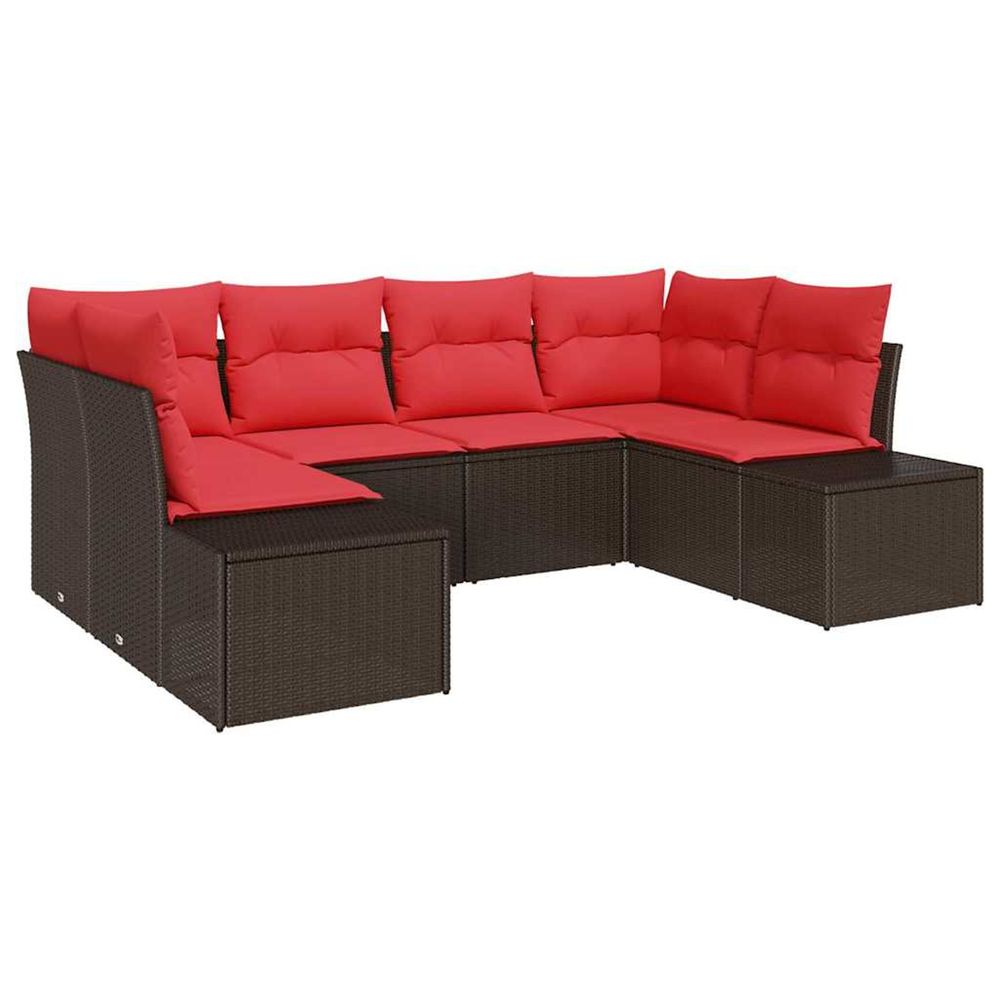 Ensemble de canapé de jardin 6 pc 6-nombre de places