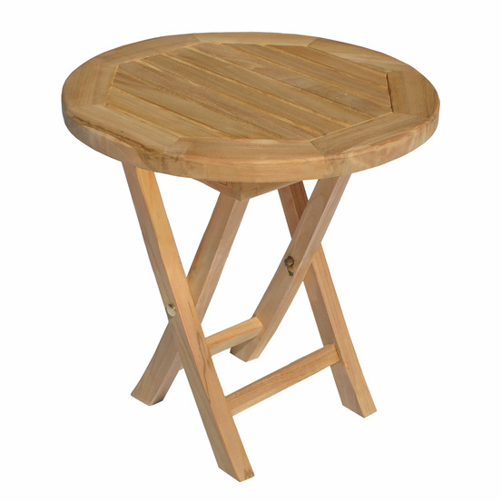 Table d'appoint ronde en teck 50cm lombok