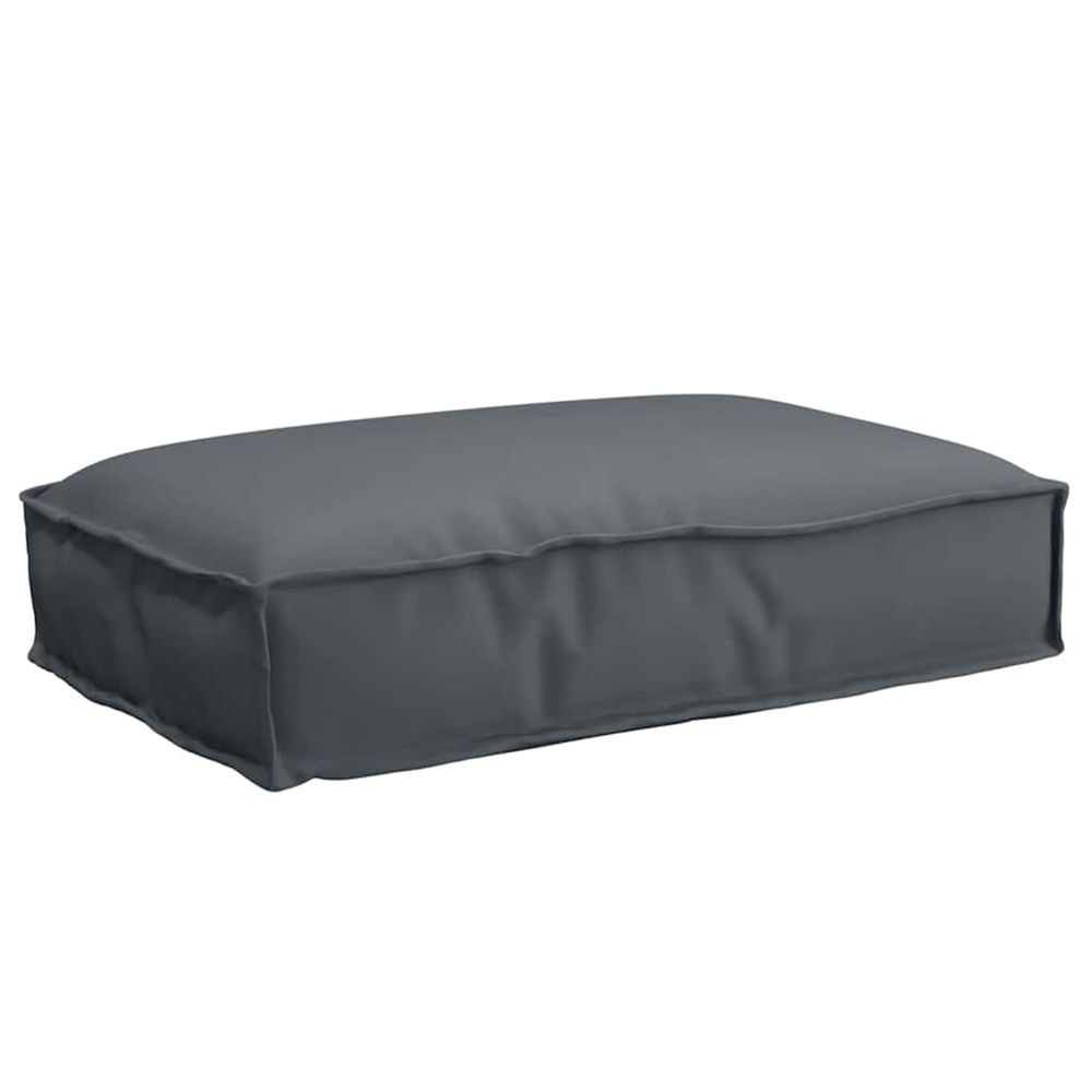 Coussin tissu oxford anthracite 60 x 40 x 8 cm