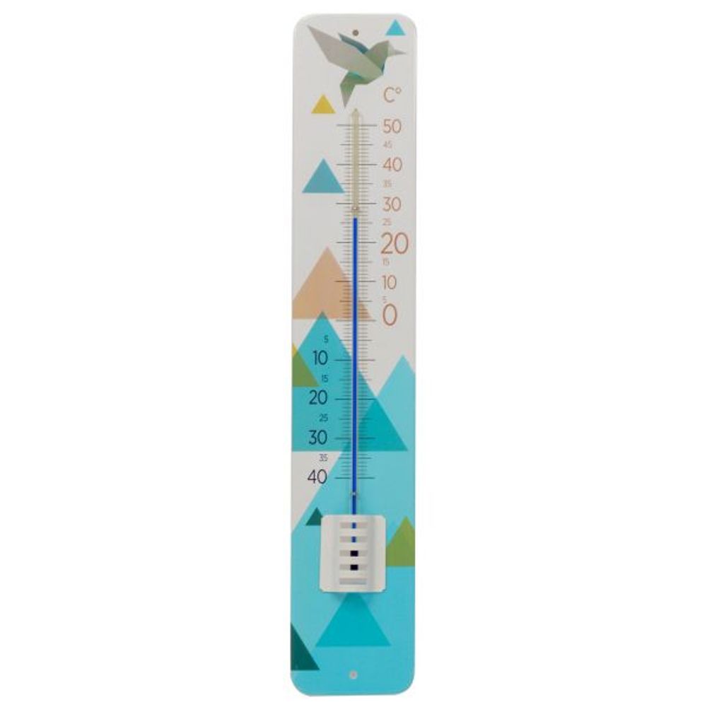 Thermomètre en métal avec décor origami