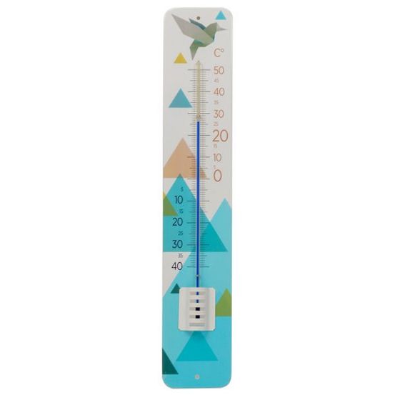 Thermomètre en métal avec décor origami
