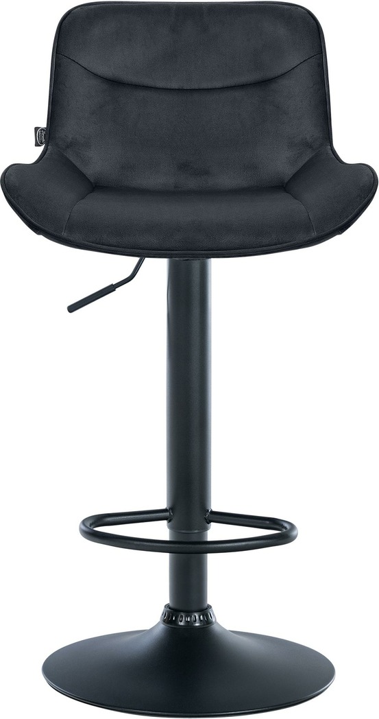 Tabouret de bar vonore velours noir