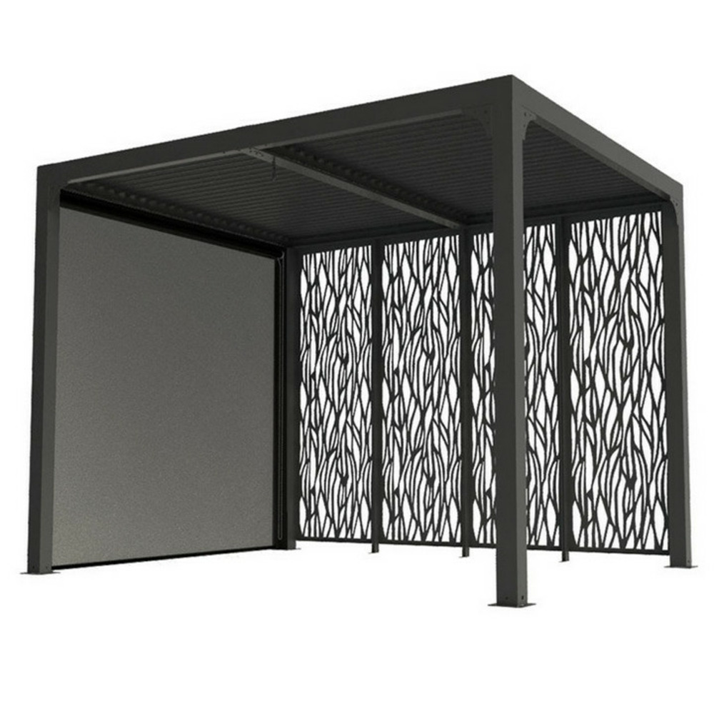 Pergola bioclimatique 7.20m² gris anthracite - per24r30mbi