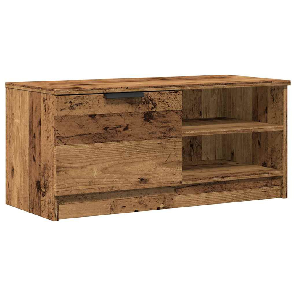 Meuble tv vieux bois 80x35x36,5 cm bois d'ingénierie