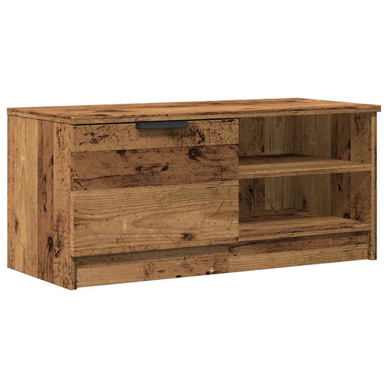 Meuble tv vieux bois 80x35x36,5 cm bois d'ingénierie