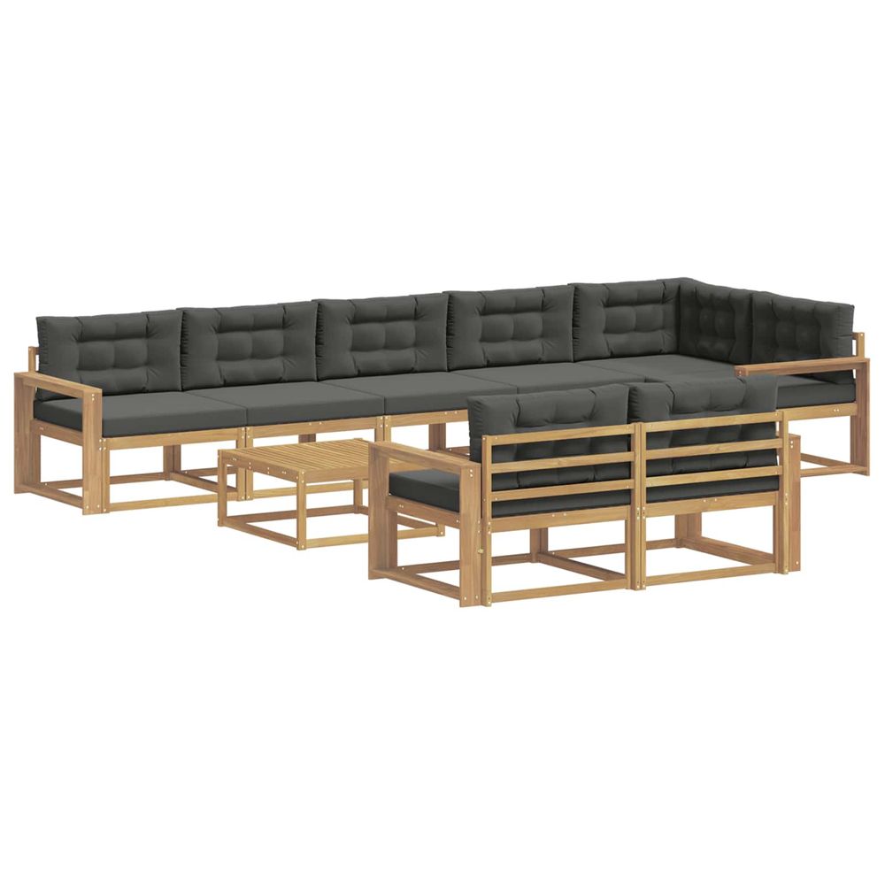 Ensemble de canapés d'extérieur 9 pc blanc et anthracite