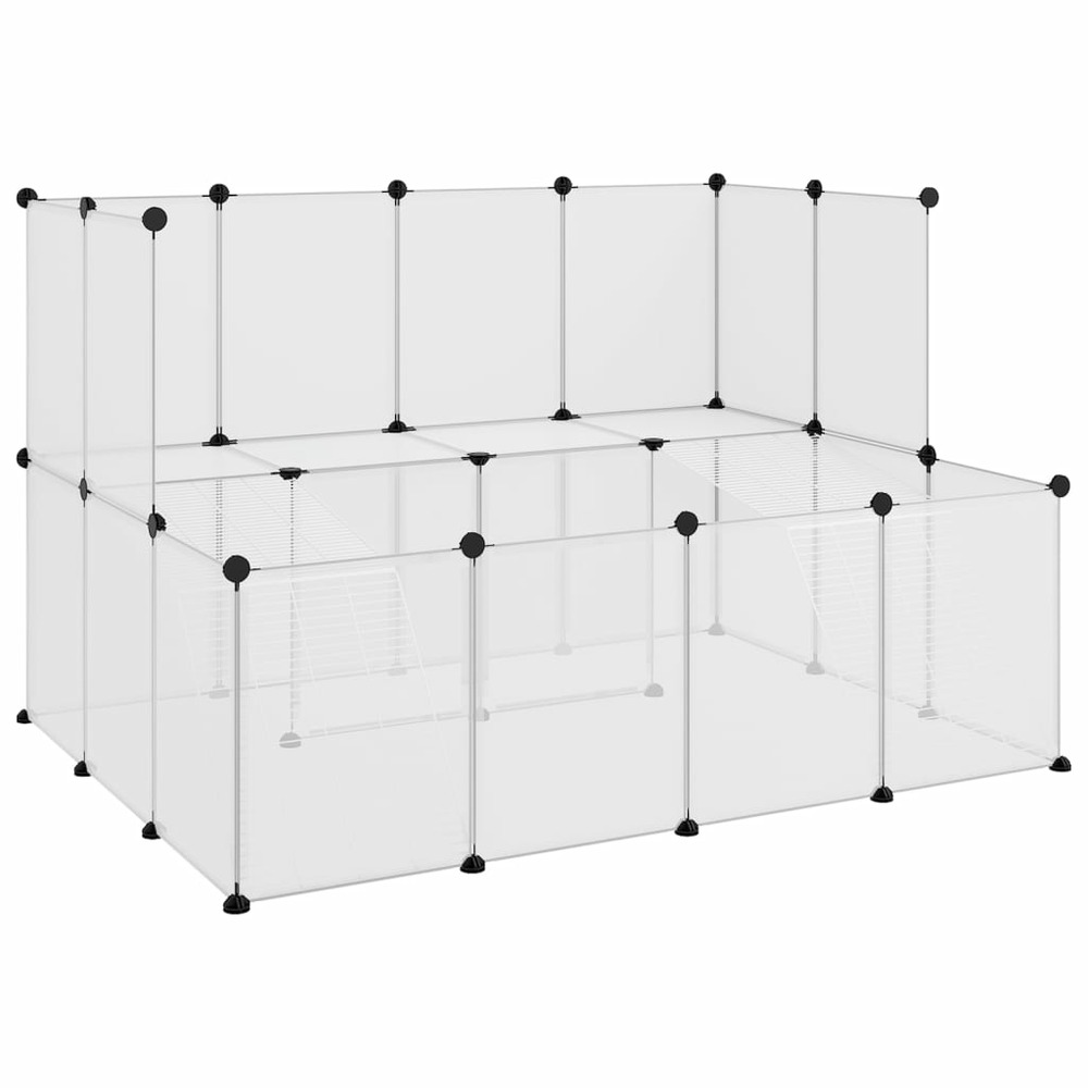 Cage pour petits animaux transparent 143 x 107 x 93 cm pp et acier transparent