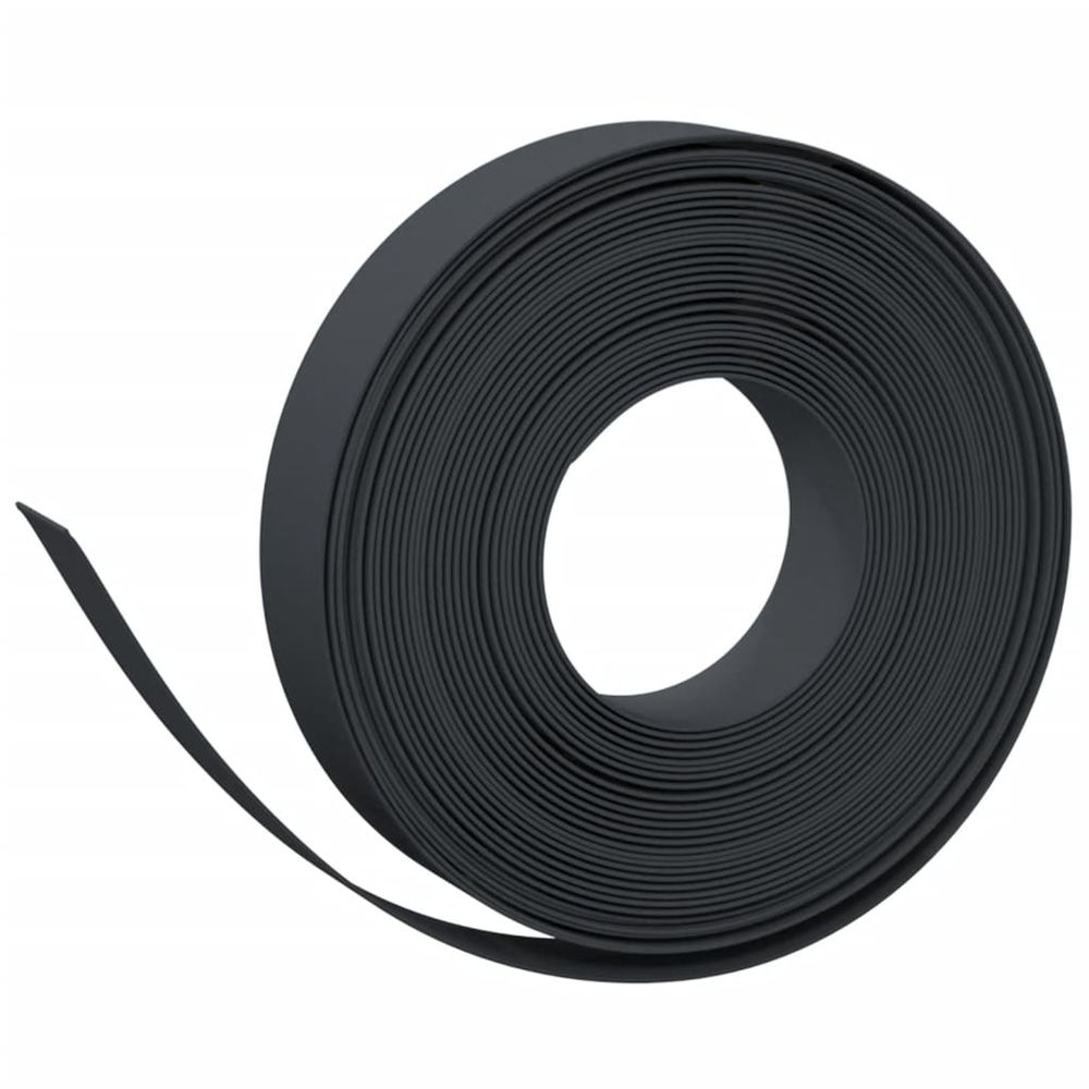 Bordure de jardin noir 10 m 10 cm polyéthylène