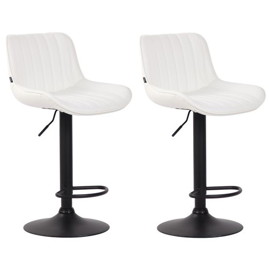 Lot de 2 tabourets de bar lentini simili cuir noir