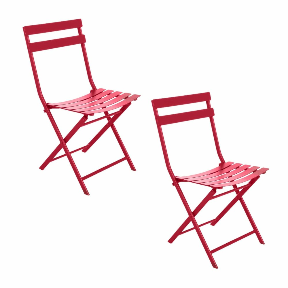 Lot de 2 chaises de jardin pliables en métal greensboro
