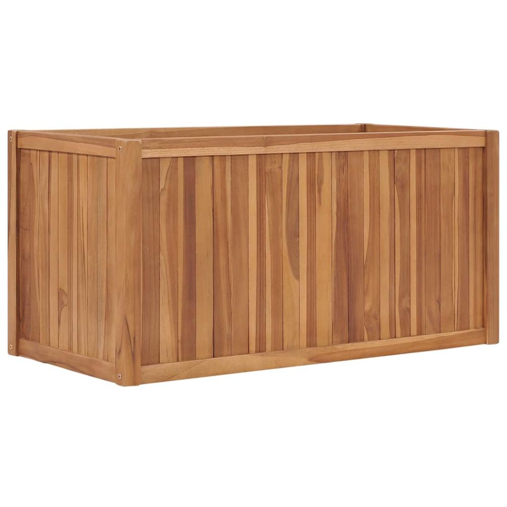 Lit surélevé 100x50x50 cm bois de teck solide