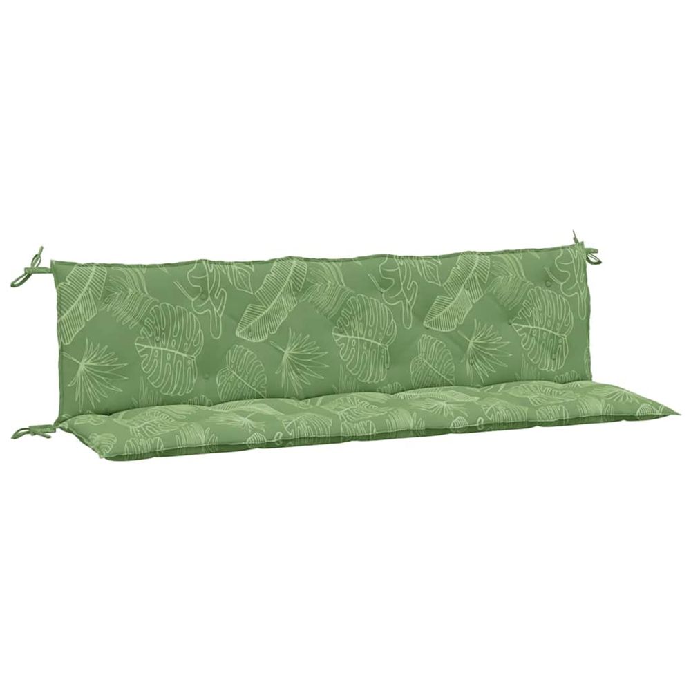 Coussins de banc jardin lot de 2 motif de feuilles tissu oxford