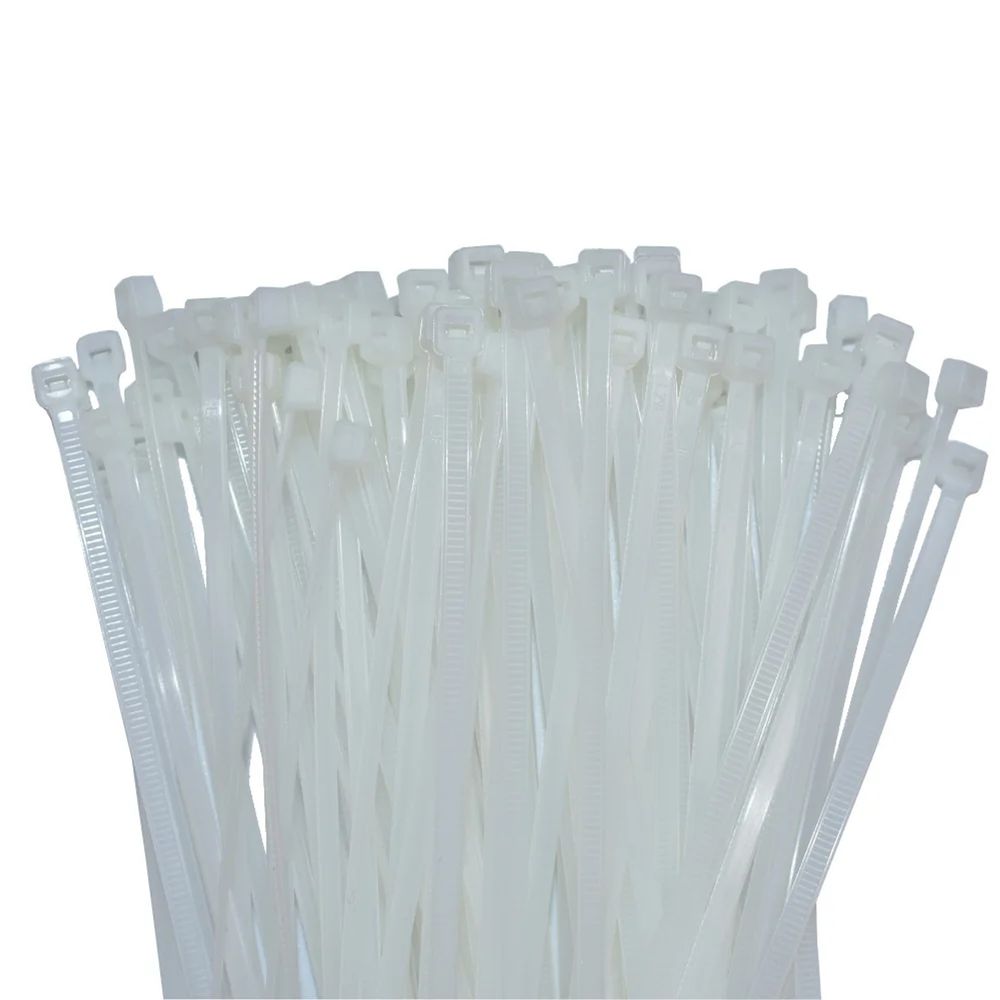 500 colliers de serrage 300x4,8mm naturel (blanc) pa6.6