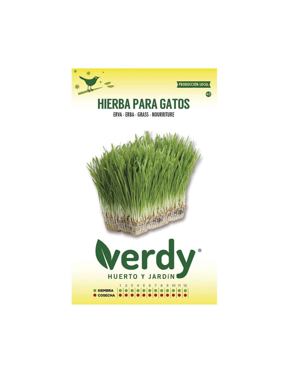 10 sachet de graines de gazon pour chats verdy