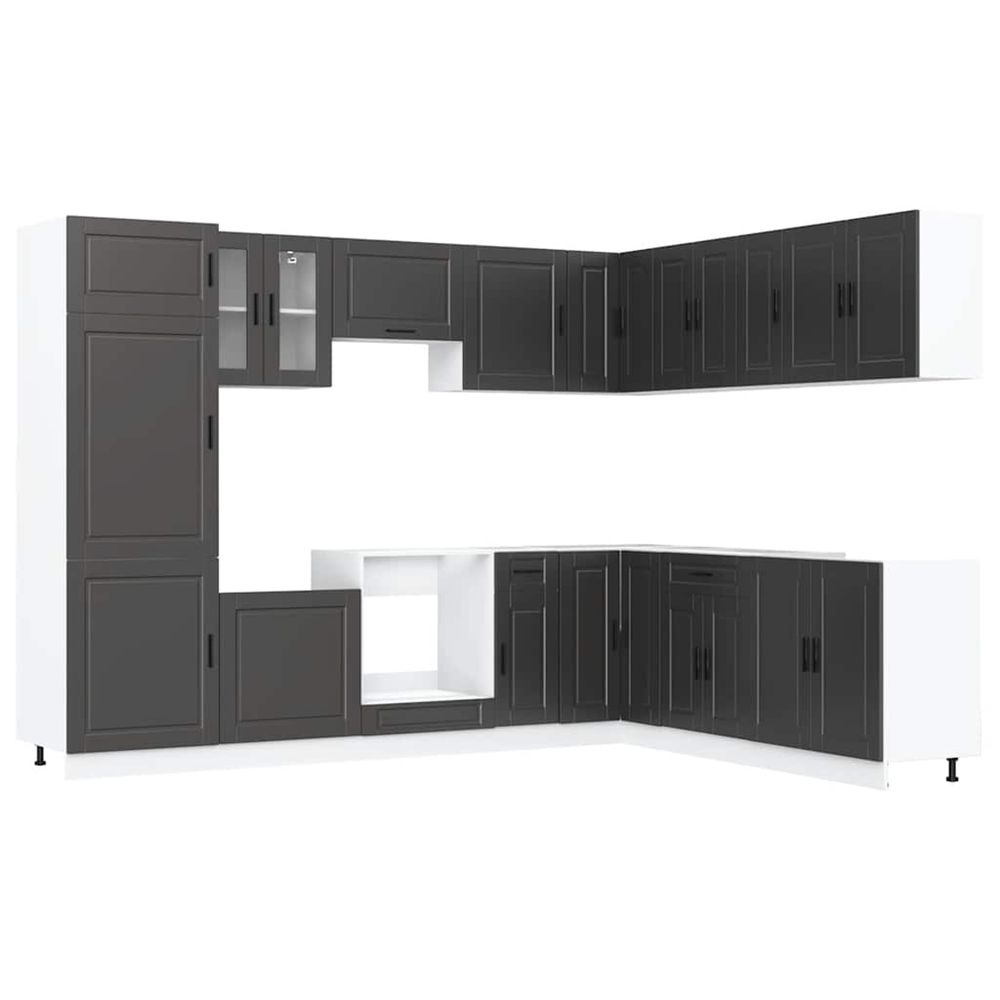 Ensemble d'armoires de cuisine 14 pcs porto bois d'ingénierie