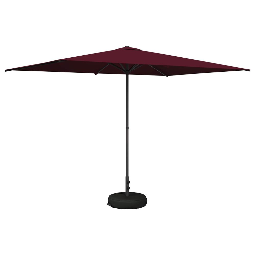 Parasol de jardin avec base 200 x 300 cm polyester
