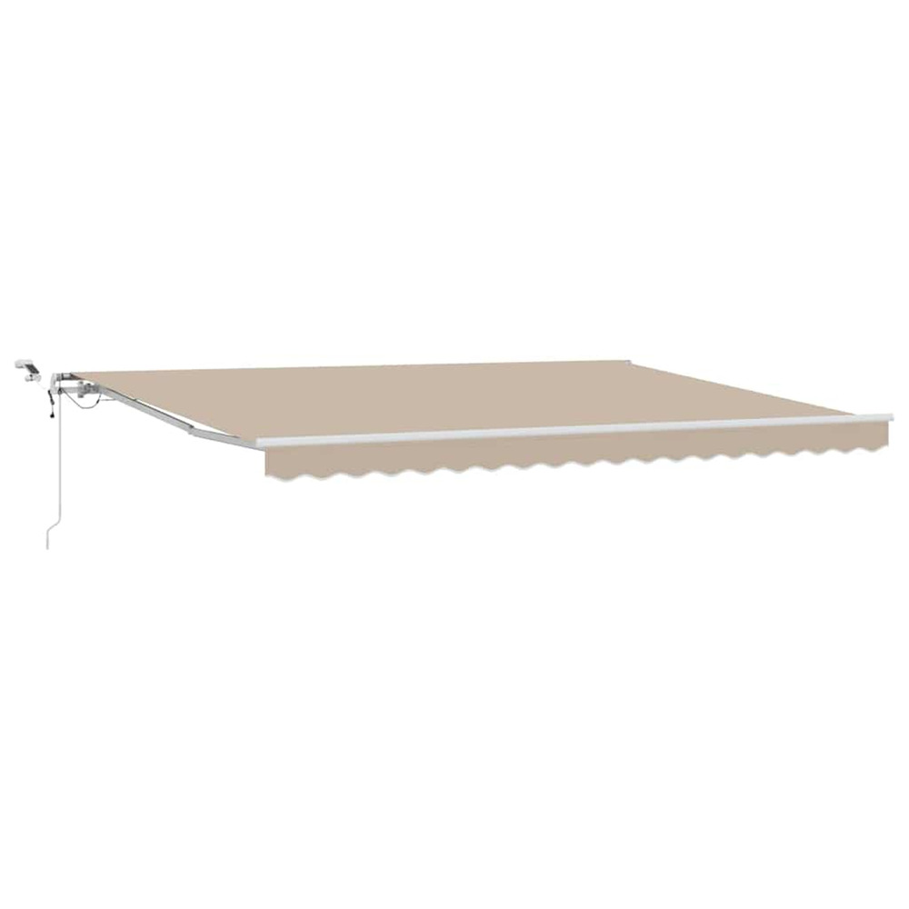 Auvent rétractable beige 450 × 300 cm polyester et métal