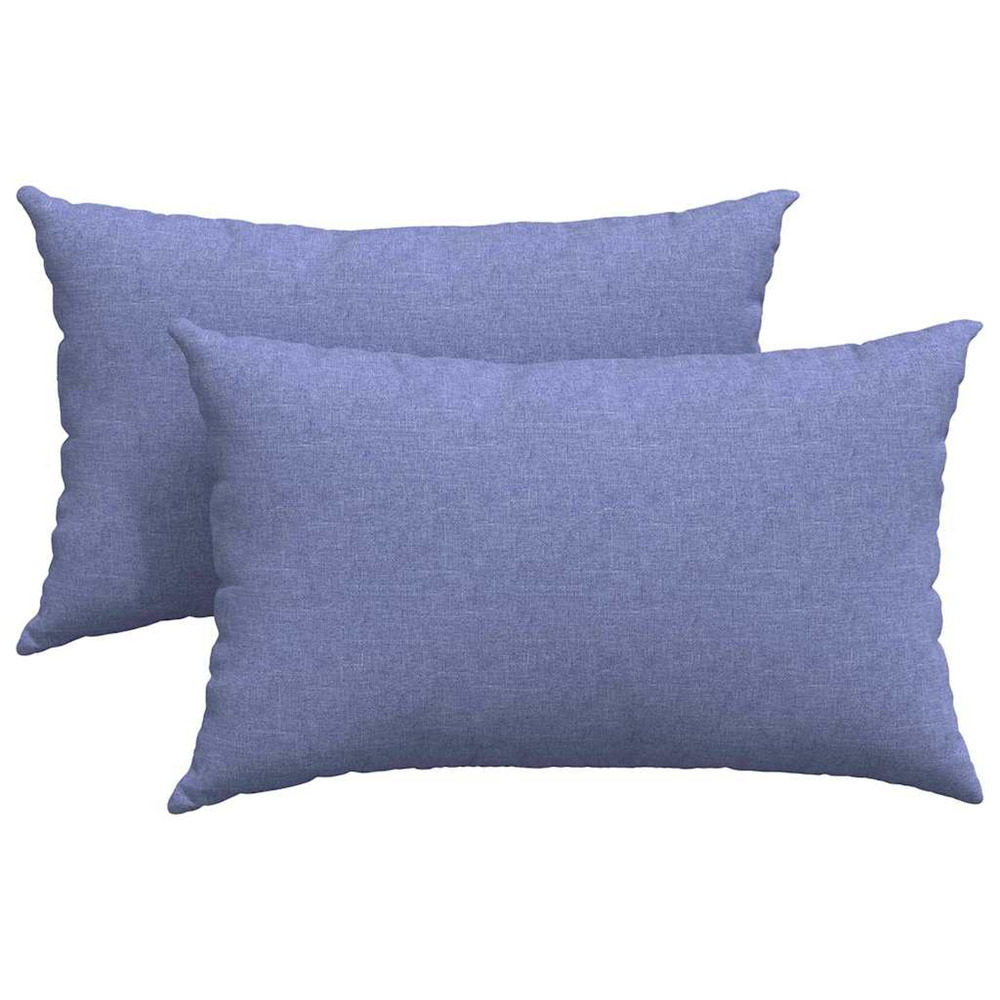 Coussins de canapé 2 pcs bleu denim 50 x 30 cm tissu