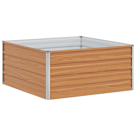 Jardinière d'extérieur surélevée marron clair 100 x 100 x 45 cm