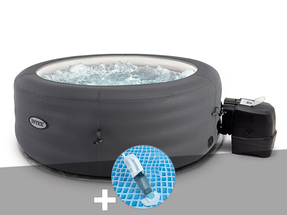 Kit spa gonflable purespa access rond bulles 4 places + aspirateur
