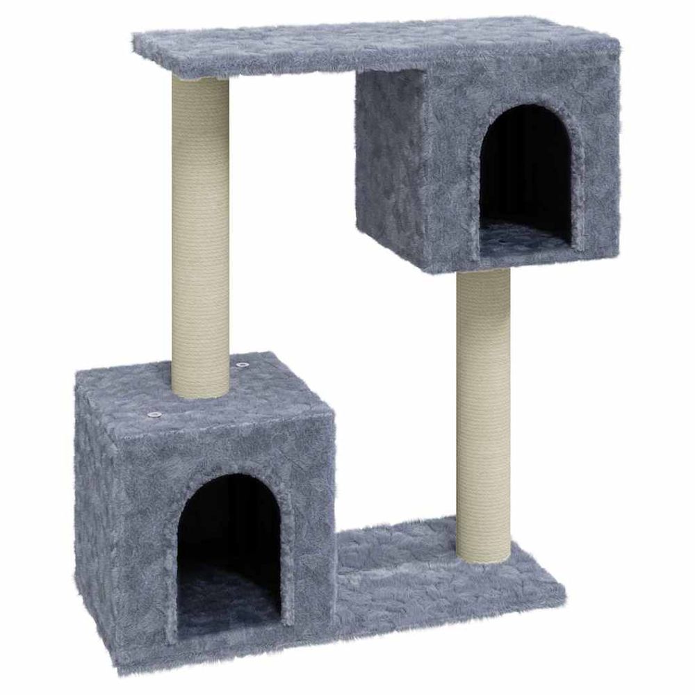 Arbre à chat avec griffoirs en sisal gris clair 60 cm