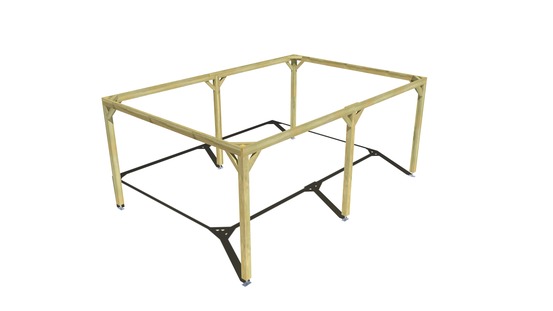 Pergola bois • 6m x 4m • indépendante • cadre simple • livraison comprise