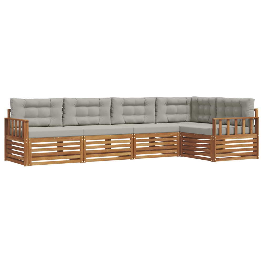 Ensemble de canapés d'extérieur 16 pcs gris naturel et clair