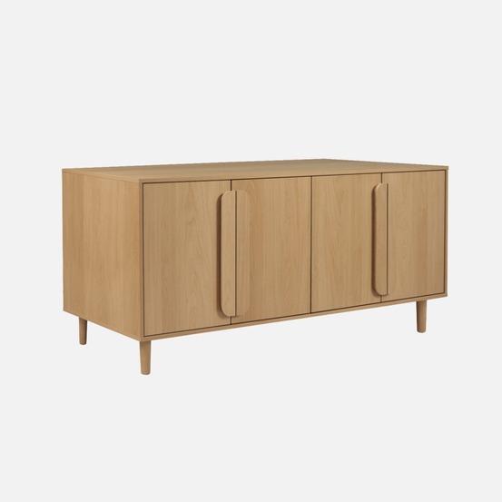 Buffet vintage décor bois 4 portes 160cm - juliana