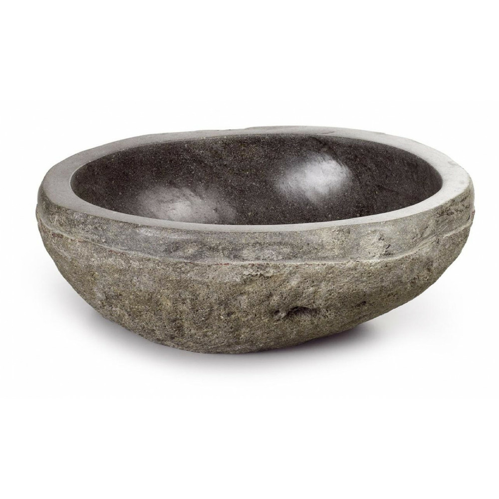 Lavabo pierre pierre gris - décoration d'autrefois