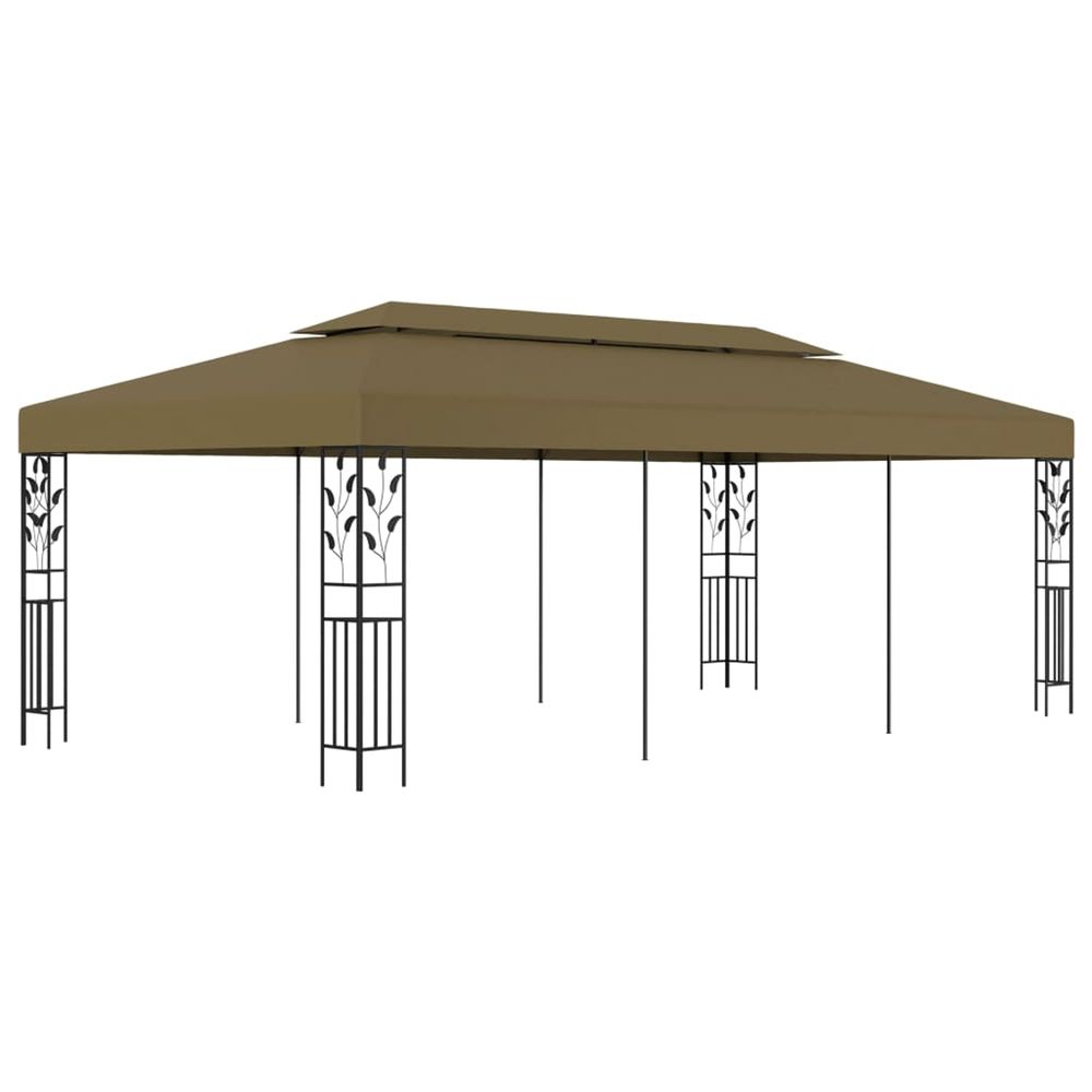 Chapiteau 6x3 m taupe 180 g/m²