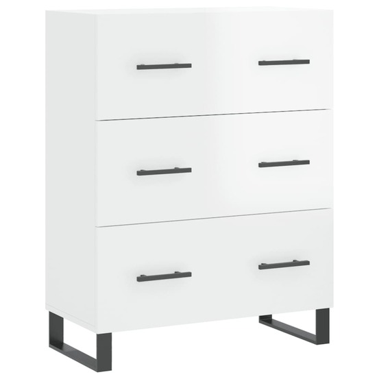 Buffet bahut commode armoire meuble de rangement organisateur cuisine salle de séjour salon brillant 69,5 x 34 x 90 cm bois d