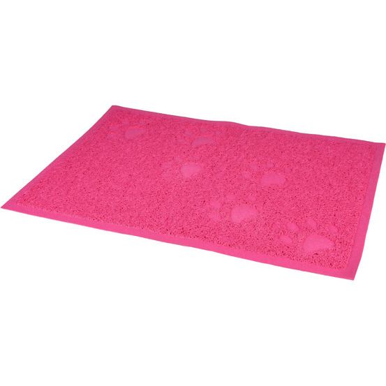 Tapis rose 40 x 60 cm pour bac à litière pour chat