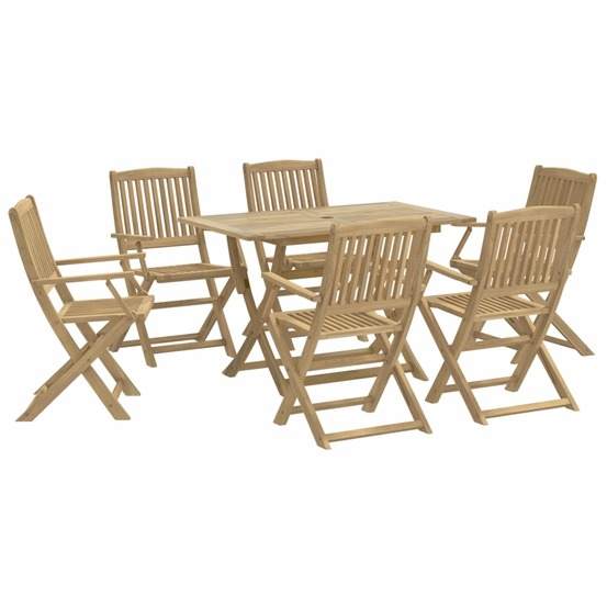 Ensemble à manger de jardin 7 pcs bois d'acacia solide
