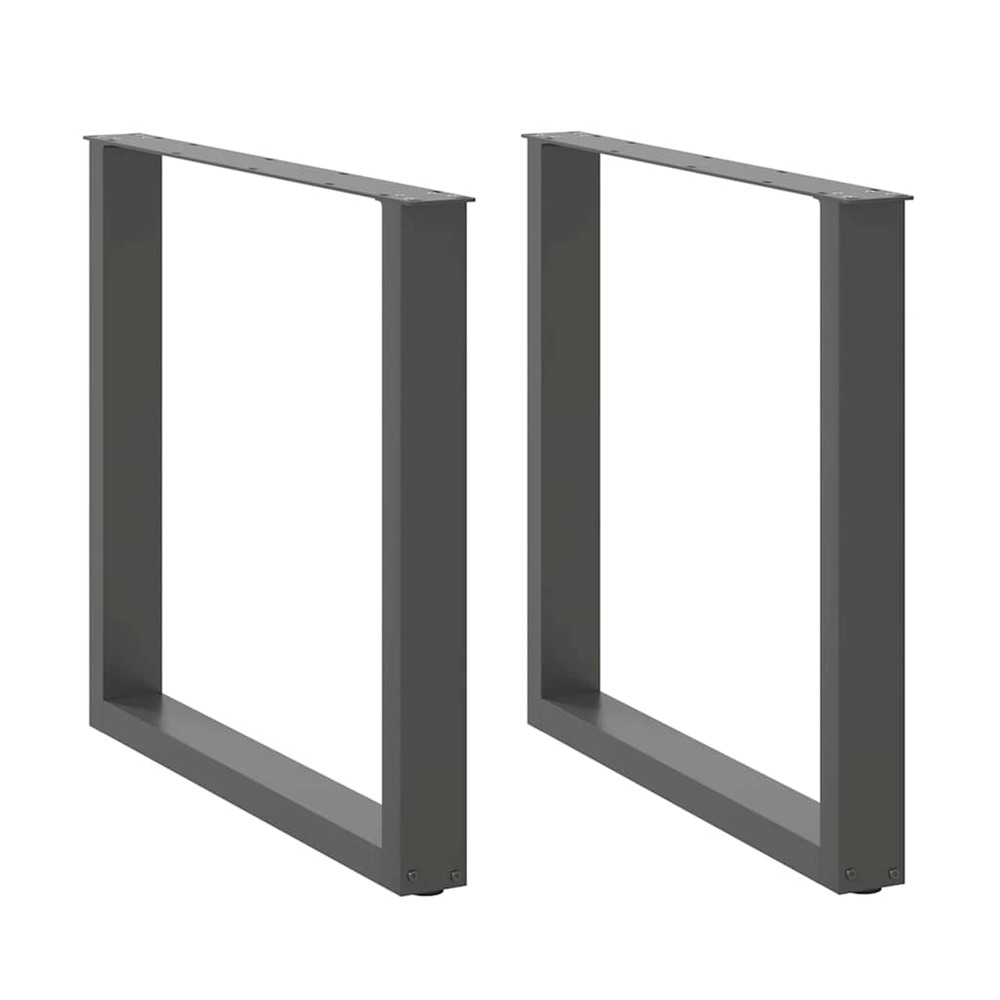 Pieds de table à manger en u 2 pièces anthracite 90 x (72-73) cm acier